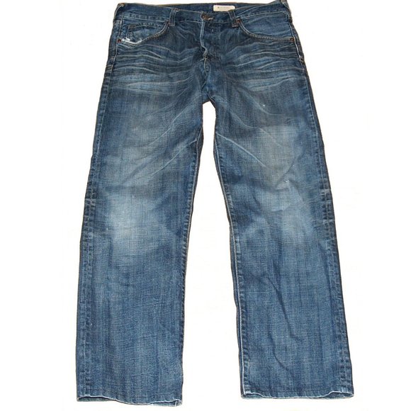 H & M - & ORIGINAL REGULAR WAIST STRAIGHT LEG Blue Jeans Size 34 - Picture 2 of 7